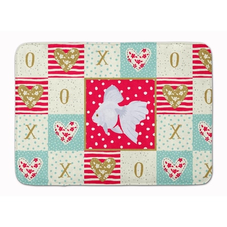 Carolines Treasures 19 x 27 in. Ryukin Goldfish Love Machine Washable Memory Foam Mat CK5477RUG